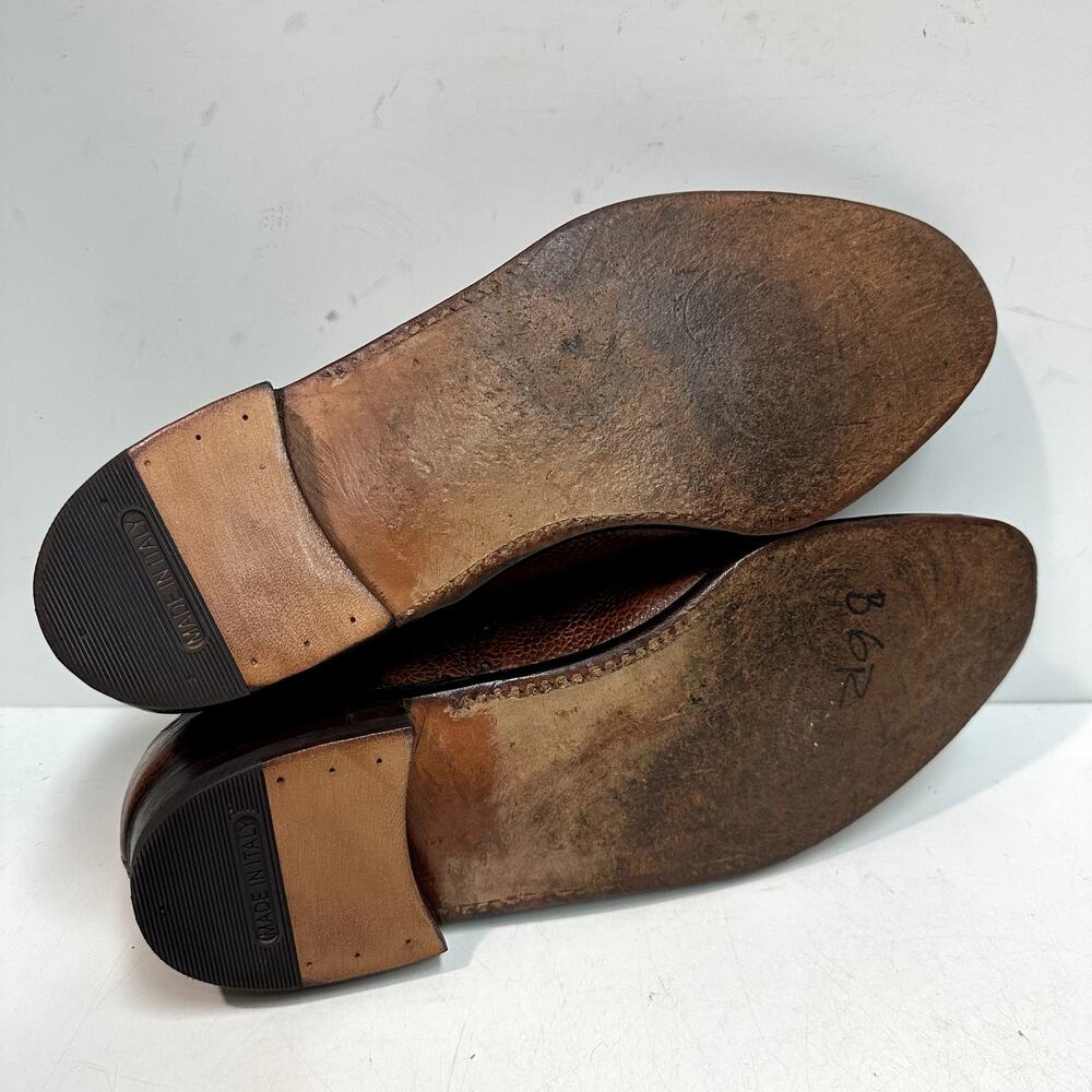 NEW HEELS Tricker's Brown Scotch Grain Oxford Bal Bench Made in England US 10 D - Picture 2 of 12